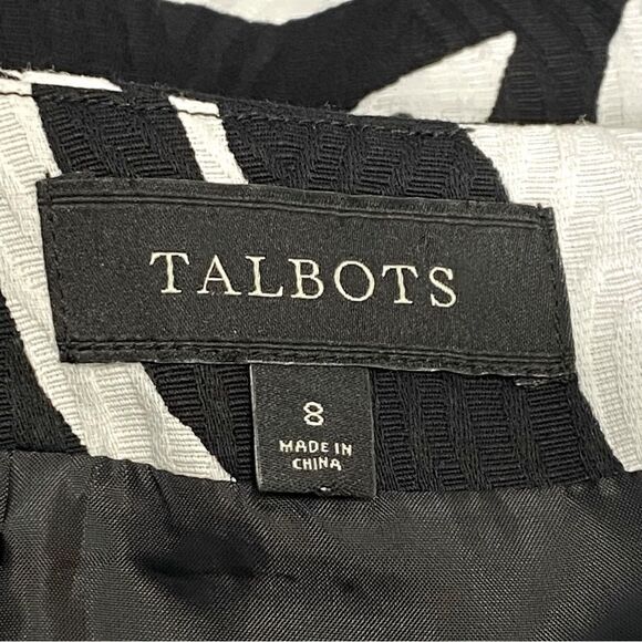 Talbots Black & White Zebra Print Pencil Skirt - Size 8 - Picture 6 of 7